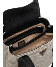 GUESS ALICE sac bandouli&egrave;re naturel / noir - Sacs pour Femme - 4