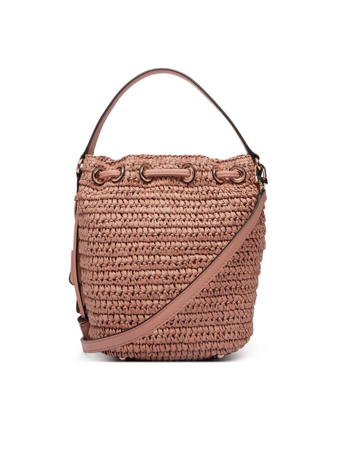 OFELIA Mini sac seau avec bandouli&egrave;re rose corail - Sacs pour Femme