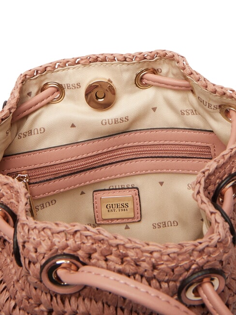 OFELIA Mini sac seau avec bandouli&egrave;re rose corail - Sacs pour Femme