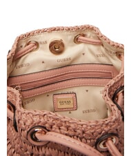 GUESS OFELIA Mini sac seau avec bandouli&egrave;re rose corail - Sacs pour Femme - 4