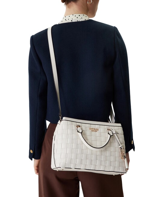 SANDY Sac &agrave; main avec bandouli&egrave;re OFFWHITE - Sacs pour Femme