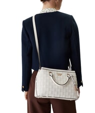 GUESS SANDY Sac &agrave; main avec bandouli&egrave;re OFFWHITE - Sacs pour Femme - 2