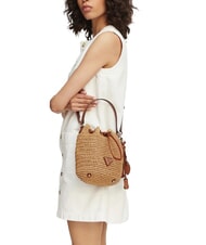 GUESS OFELIA Mini sac seau avec bandouli&egrave;re naturel / cognac - Sacs pour Femme - 2