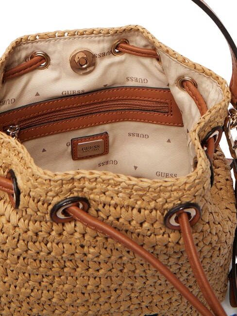 OFELIA Mini sac seau avec bandouli&egrave;re naturel / cognac - Sacs pour Femme