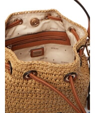 GUESS OFELIA Mini sac seau avec bandouli&egrave;re naturel / cognac - Sacs pour Femme - 4