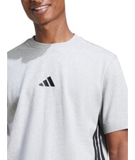 ADIDAS 3 STRIPES T-shirt &agrave; manches courtes et col rond gris - T-shirt - 3