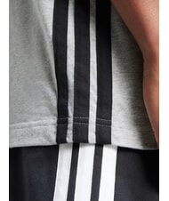 ADIDAS 3 STRIPES T-shirt &agrave; manches courtes et col rond gris - T-shirt - 4