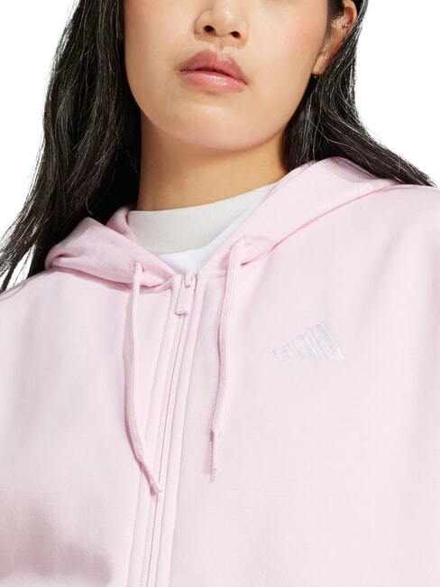 3 STRIPES Sweat &agrave; capuche zipp&eacute; rose - Sweat-shirts pour femmes