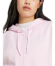 ADIDAS 3 STRIPES Sweat &agrave; capuche zipp&eacute; rose - Sweat-shirts pour femmes - 5