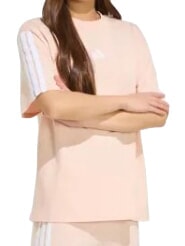 3 STRIPES T-shirt &agrave; manches courtes, pur coton rose - T-shirt