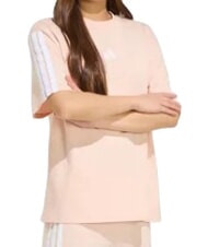 ADIDAS 3 STRIPES T-shirt &agrave; manches courtes, pur coton rose - T-shirt - 3