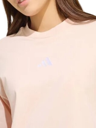 3 STRIPES T-shirt &agrave; manches courtes, pur coton rose - T-shirt