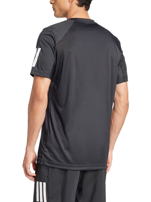 CLUB 3 STRIPES T-shirt de tennis noir - T-shirt