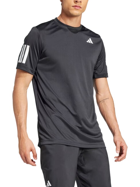 CLUB 3 STRIPES T-shirt de tennis noir - T-shirt