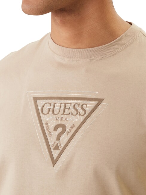 TERRY LOGO T-shirt en coton sable neutre - T-shirt