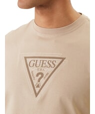 GUESS TERRY LOGO T-shirt en coton sable neutre - T-shirt - 3