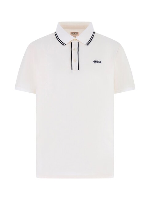 PAUL PIQUE polo &agrave; manches courtes sel blanc - chemise polo
