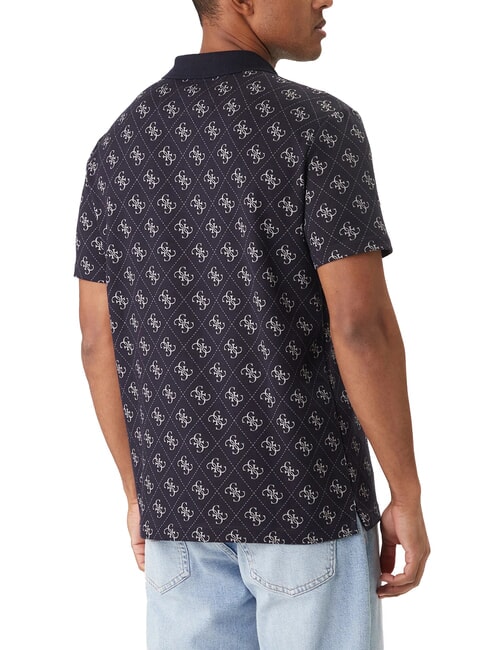 ALL OVER JACQUARD P&ocirc;le Allover 4G Smart Blue - chemise polo