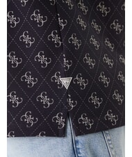 GUESS ALL OVER JACQUARD P&ocirc;le Allover 4G Smart Blue - chemise polo - 3