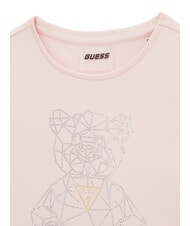 GUESS MINIME T-shirt en coton rose r&ecirc;ve - Tee-shirt enfant - 3