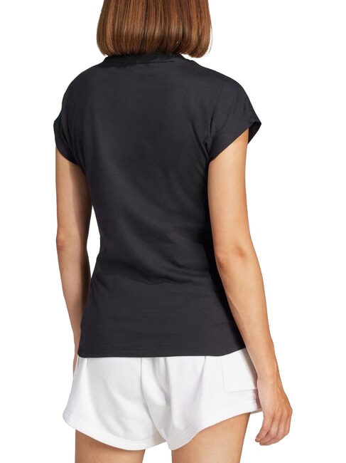 LINEAR T-shirt &agrave; manches courtes, pur coton noir - T-shirt