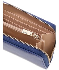GUESS PATSIE Portefeuille zipp&eacute; moyen BLEU - Portefeuilles Femme - 2