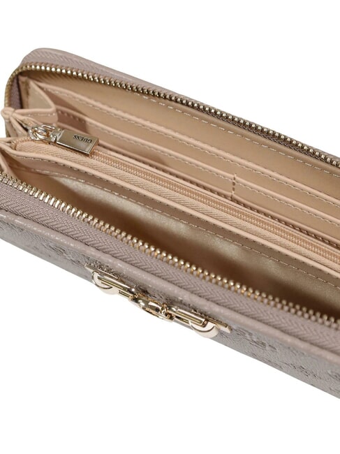 ANISE Portefeuille moyen logo taupe fonc&eacute; - Portefeuilles Femme