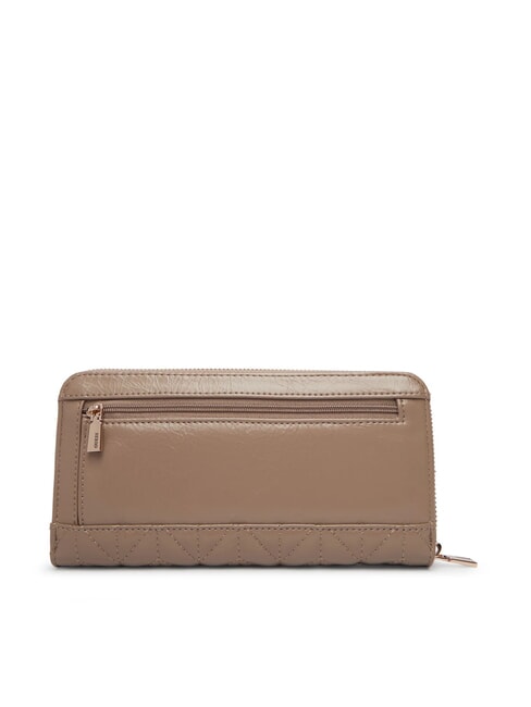 CHERYL Portefeuille Zip Around taupe fonc&eacute; - Portefeuilles Femme