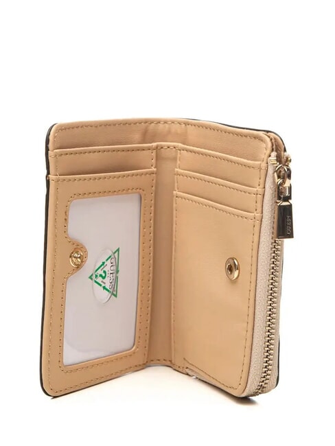 LAUREL 2 portefeuille zipp&eacute; de taille moyenne logo taupe clair - Portefeuilles Femme