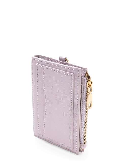 SAFFIANO Porte-cartes avec porte-cl&eacute;s lilas - Porte-cl&eacute;s