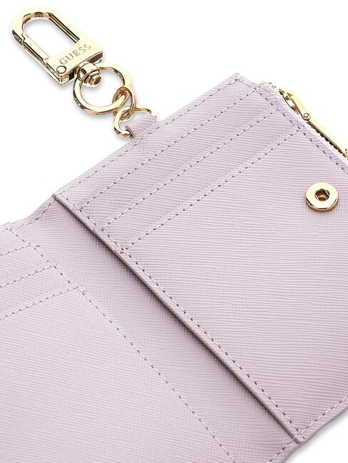 SAFFIANO Porte-cartes avec porte-cl&eacute;s lilas - Porte-cl&eacute;s