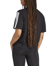 ADIDAS 3 STRIPES T-shirt de sport, pur coton noir - T-shirt - 2