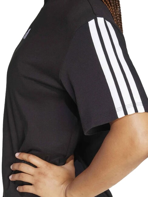 3 STRIPES T-shirt de sport, pur coton noir - T-shirt