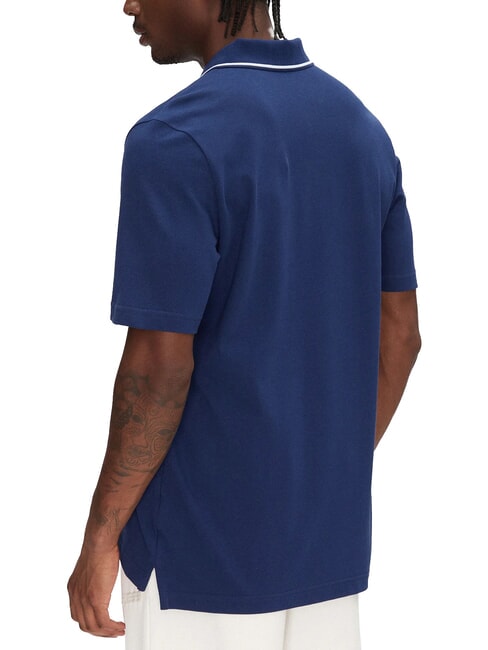 SMALL LOGO Polo &agrave; manches courtes, pur coton bleu - chemise polo