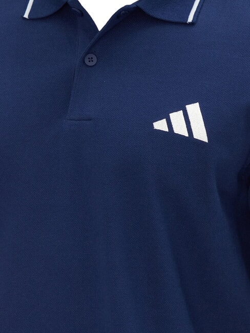 SMALL LOGO Polo &agrave; manches courtes, pur coton bleu - chemise polo