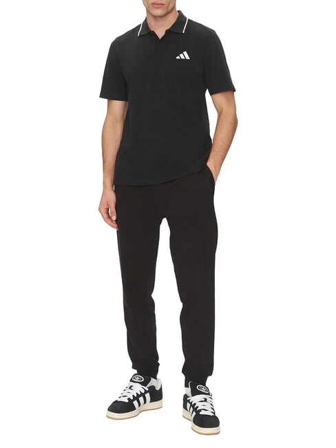 SMALL LOGO Polo &agrave; manches courtes, pur coton noir - chemise polo