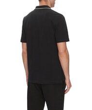 ADIDAS SMALL LOGO Polo &agrave; manches courtes, pur coton noir - chemise polo - 2