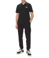 ADIDAS SMALL LOGO Polo &agrave; manches courtes, pur coton noir - chemise polo - 3