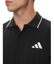 ADIDAS SMALL LOGO Polo &agrave; manches courtes, pur coton noir - chemise polo - 4