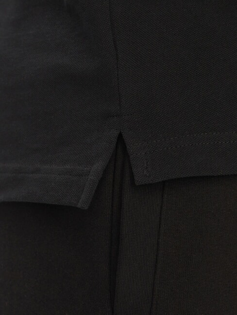 SMALL LOGO Polo &agrave; manches courtes, pur coton noir - chemise polo