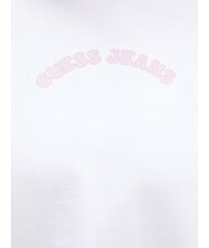GUESS JEANS DROP Sweat-shirt en coton blanc pur - Sweat-shirts pour femmes - 3