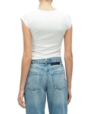 GUESS JEANS RAGLAN T-shirt en coton blanc pur - T-shirt - 2