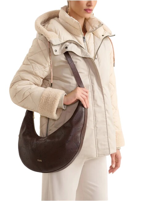 RISING MOON BAG Sac bandouli&egrave;re en cuir Chocolat - Sacs pour Femme