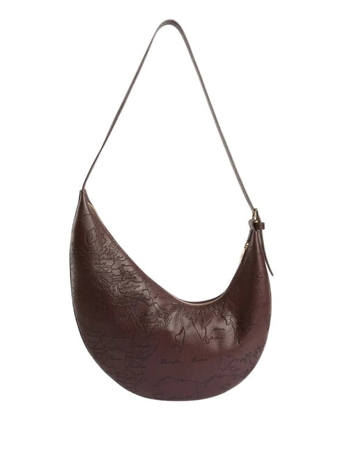 RISING MOON BAG Sac bandouli&egrave;re en cuir Chocolat - Sacs pour Femme