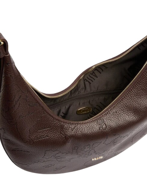 RISING MOON BAG Sac bandouli&egrave;re en cuir Chocolat - Sacs pour Femme