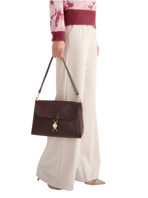 GOLDEN COIN MESSENGER Sac bandouli&egrave;re, avec bandouli&egrave;re Chocolat - Sacs pour Femme