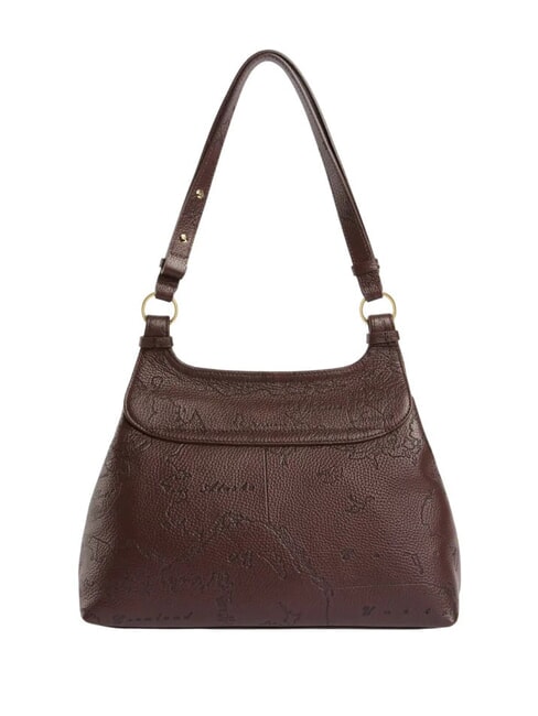 ANTIQUE GEO Sac bandouli&egrave;re en cuir Chocolat - Sacs pour Femme