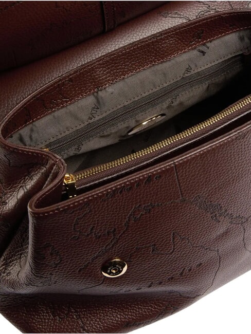 ANTIQUE GEO Sac bandouli&egrave;re en cuir Chocolat - Sacs pour Femme