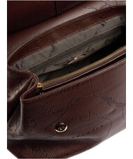 ALVIERO MARTINI PRIMA CLASSE ANTIQUE GEO Sac bandouli&egrave;re en cuir Chocolat - Sacs pour Femme - 3