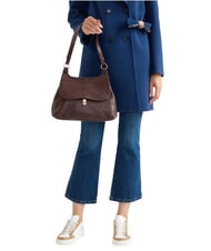 ALVIERO MARTINI PRIMA CLASSE ANTIQUE GEO Sac bandouli&egrave;re en cuir Chocolat - Sacs pour Femme - 4